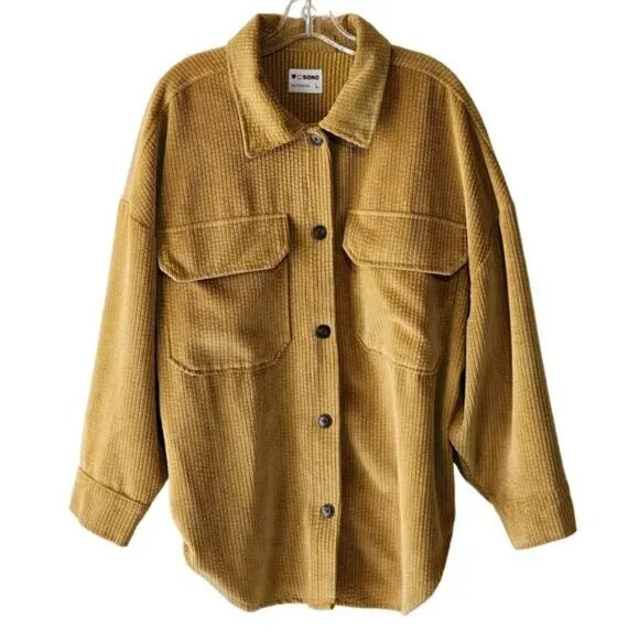 NWOT! CI SONO CORDUROY SHACKET JACKET SZ M - Picture 4 of 5